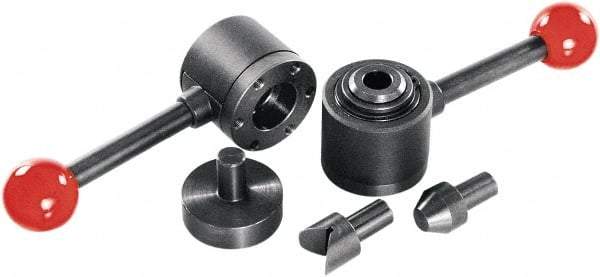 KIPP - 1 Piece, Steel Self-Locking Smooth Vee-Block - 90° Pivot Angle, For Use with Actima Clamping Device - Americas Industrial Supply