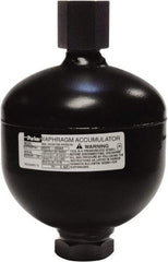 Parker - 85 Lb. Capacity, 3,620 psi Max Working Pressure, 7.95" High, Hydrin Diaphragm Accumulator - 5.98" Diam, 8 SAE Port Thread - Americas Industrial Supply