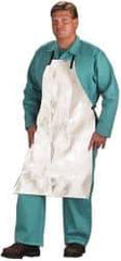 PRO-SAFE - 24 x 39" Aluminized Bib Apron - Aluminized Carbon Kevlar, 19 oz Material, Silver & Yellow - Americas Industrial Supply