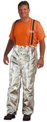 PRO-SAFE - Size XL Carbon Kevlar Aluminized Pants - No Pockets, Silver - Americas Industrial Supply