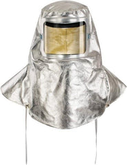 PRO-SAFE - Universal Size, Aluminized Blended Kevlar Hood - Silver - Americas Industrial Supply