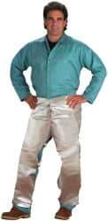 PRO-SAFE - Size Universal Blended Kevlar Flame Resistant/Retardant Chaps - No Pockets, Silver - Americas Industrial Supply