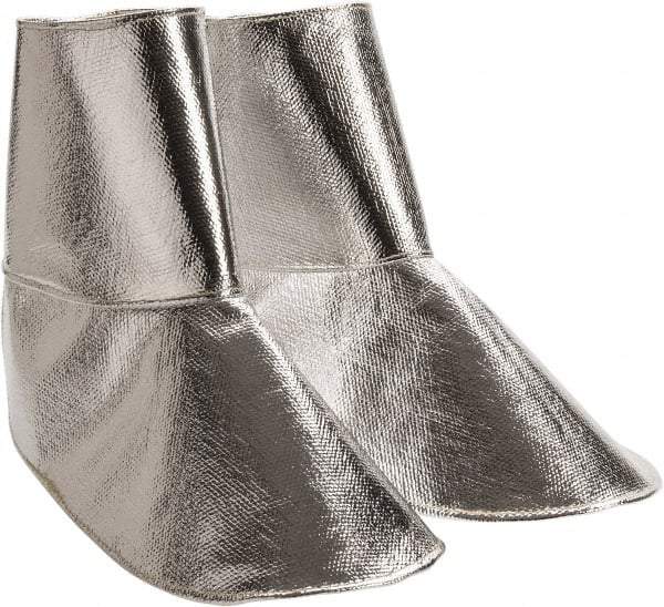 PRO-SAFE - Men's Universal (Women's Universal) Aluminized Spats - Aluminized Blended Kevlar Upper, Silver - Americas Industrial Supply