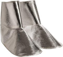 PRO-SAFE - Men's Universal (Women's Universal) Aluminized Spats - Aluminized Blended Kevlar Upper, Silver - Americas Industrial Supply