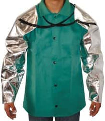 PRO-SAFE - Size Universal, Silver/Yellow/Black Aluminzed Kevlar Aluminized Sleeve - 28" Long Sleeve - Americas Industrial Supply