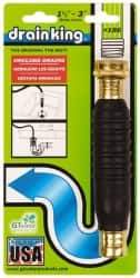 Made in USA - For 1-1/2 to 3 Inch Pipe, 6-3/8 Inch Cable Length, Handheld, Manual and Hand Drain Cleaner - Rubber Drum - Americas Industrial Supply