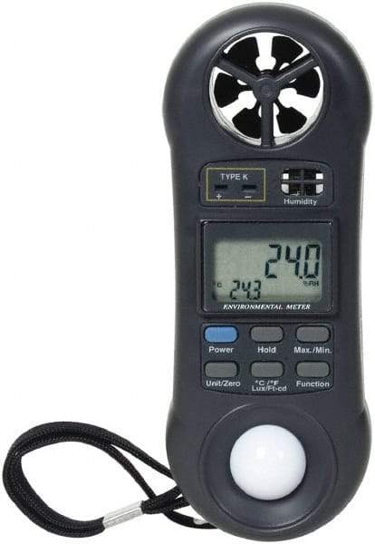 General - 0 to 3,000 Ft./Min Air Airflow Meter - 94°F Max - Americas Industrial Supply