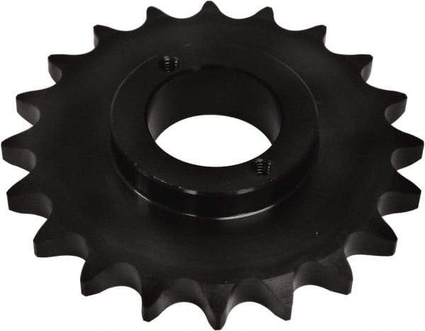 U.S. Tsubaki - 14 Teeth, 1-1/4" Chain Pitch, Chain Size 100, Split Taper Sprocket - 5.618" Pitch Diam, 6.23" Outside Diam - Americas Industrial Supply