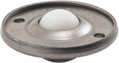 Hudson Bearing - 5/8 Inch Diameter, Round, Nylon Ball Transfer - 1.6875 Inch Overall Diameter, 3/8 Inch Mount Height, 20 Lb. Capacity - Americas Industrial Supply