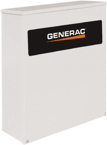 Generac Power - 3 Phase, 277/480 Input Volt, 400 Amp, Automatic Transfer Switch - 3R NEMA Rated, Steel, 30.1 Inch Wide x 13.1 Inch Deep x 48.1 Inch High, Automatic Exerciser, Electrically Operated, IEC 60947-6-1 - Americas Industrial Supply