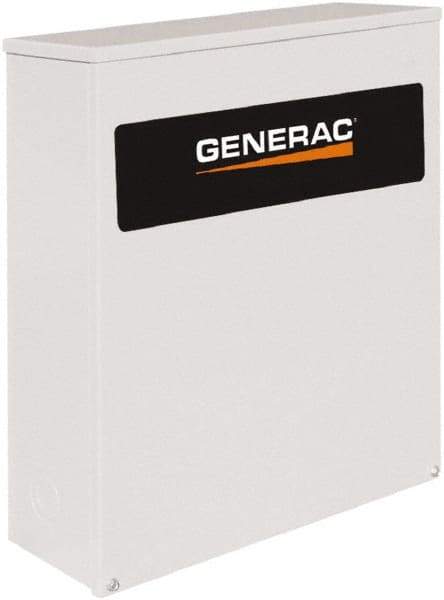 Generac Power - 3 Phase, 277/480 Input Volt, 200 Amp, Automatic Transfer Switch - 3R NEMA Rated, Aluminum, 30.1 Inch Wide x 13.1 Inch Deep x 48.1 Inch High, Automatic Exerciser, Electrically Operated, IEC 60947-6-1 - Americas Industrial Supply