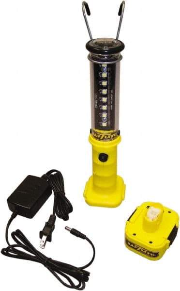 Made in USA - 100 VAC & 240 VAC, (8) 1/2, (1) 1 Watt, Cordless, LED Portable Handheld Work Light - 1 Head, Polycarbonate - Americas Industrial Supply