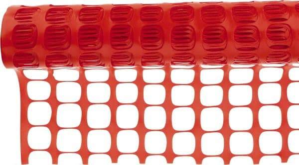 Tenax - 50' Long x 4' High, Orange Snow Guard & Sand Barrier Fence - 1-3/4" x 1-3/4" Mesh - Americas Industrial Supply