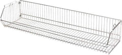 Quantum Storage - 14" Wide, Open Shelving Accessory/Component - Chrome, Chrome Finish, 48" Long, Use with Wire Shelving Units - Americas Industrial Supply