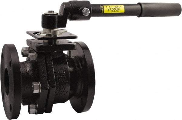 Conbraco - 10" Pipe, Standard Port, Cast Iron Standard Ball Valve - Bi-Directional, Flanged x Flanged Ends, Gear Handle, 200 WOG, 125 WSP - Americas Industrial Supply