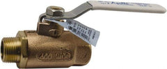 Conbraco - 1" Pipe, Standard Port, Bronze Standard Ball Valve - Bi-Directional, MNPT x FNPT Ends, Lever Handle, 600 WOG, 150 WSP - Americas Industrial Supply