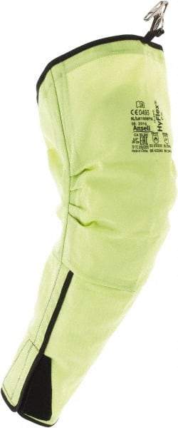 Ansell - Size Universal, Yellow Glass Cut & Puncture Resistant Sleeve - 19" Long Sleeve, Cut Resistance Level 3, Hook & Loop - Americas Industrial Supply