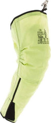 Ansell - Size Universal, Yellow Glass Cut & Puncture Resistant Sleeve - 19" Long Sleeve, Cut Resistance Level 3, Hook & Loop - Americas Industrial Supply