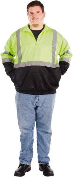 Utility Pro Wear - Size XL High Visibility Sweatshirt - Yellow, Black, Polyester & Teflon, Zipper Closure, 46 to 48" Chest - Americas Industrial Supply