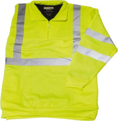 Utility Pro Wear - Size L High Visibility Sweatshirt - Yellow, Polyester & Teflon, Zipper Closure, 42 to 44" Chest - Americas Industrial Supply