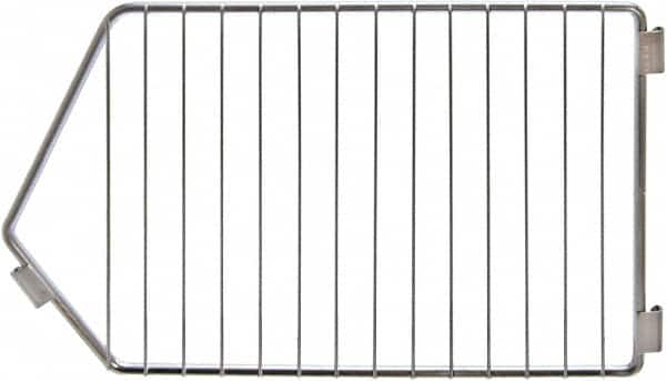 Quantum Storage - 9" Wide, Open Shelving Accessory/Component - Chrome, Chrome Finish, 14" Long, Use with 14" Width Modular Stacking Baskets - Americas Industrial Supply