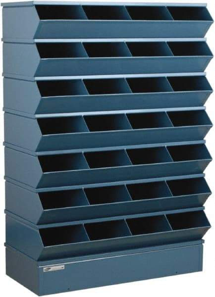 Stackbin - 7 Bin, Shelving Unit with Openings & Base - 37" Wide x 58-1/2" High - Americas Industrial Supply