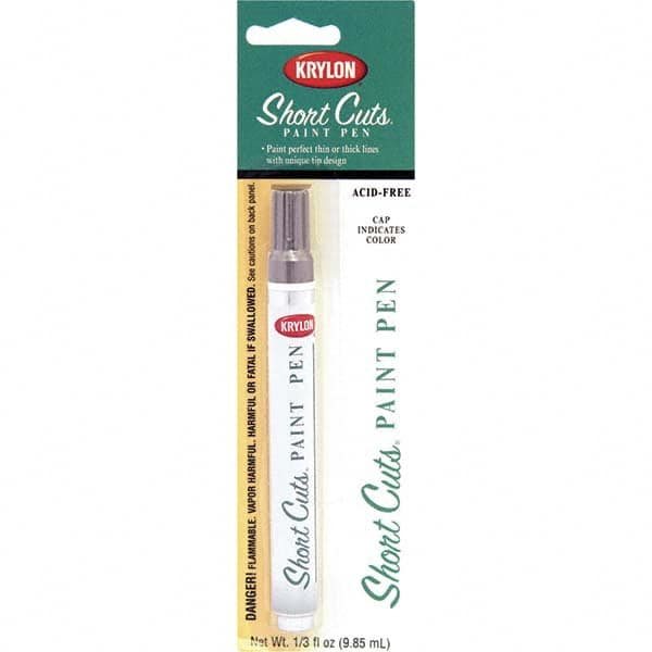 Krylon - 0.33 oz Chrome Metallic Finish Paint Pen - Pen, Direct to Metal, 742 gL VOC Compliance - Americas Industrial Supply