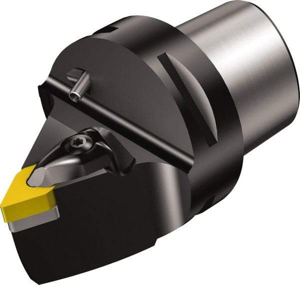 Sandvik Coromant - Neutral Cut, Size C4, DNMG 15 06 08 & DNMG 442 Insert Compatiblity, External Modular Turning & Profiling Cutting Unit Head - 0.5mm Ctr to Cutting Edge, 55mm Head Length, Through Coolant, Series T-Max P - Americas Industrial Supply