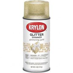 Krylon - Glistening Gold, Glitter, Craft Paint Spray Paint - 4 oz Container - Americas Industrial Supply