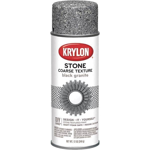 Krylon - Black Granite, Textured, Craft Paint Spray Paint - 12 oz Container - Americas Industrial Supply