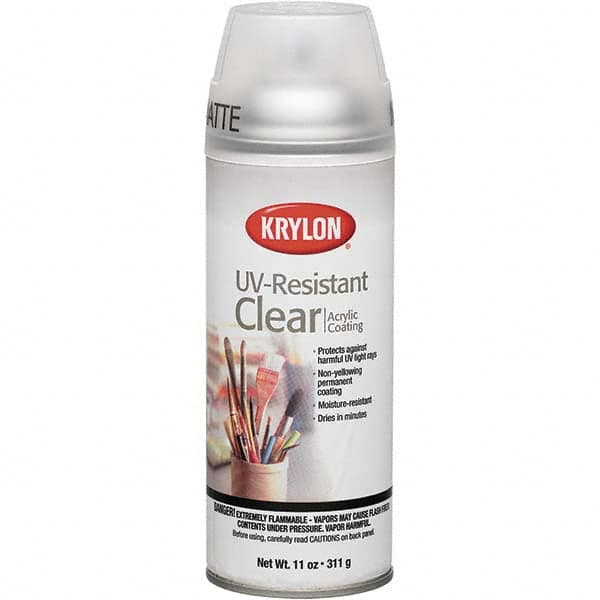 Krylon - Clear, Matte, UV Resistant Spray Paint - 11 oz Container - Americas Industrial Supply