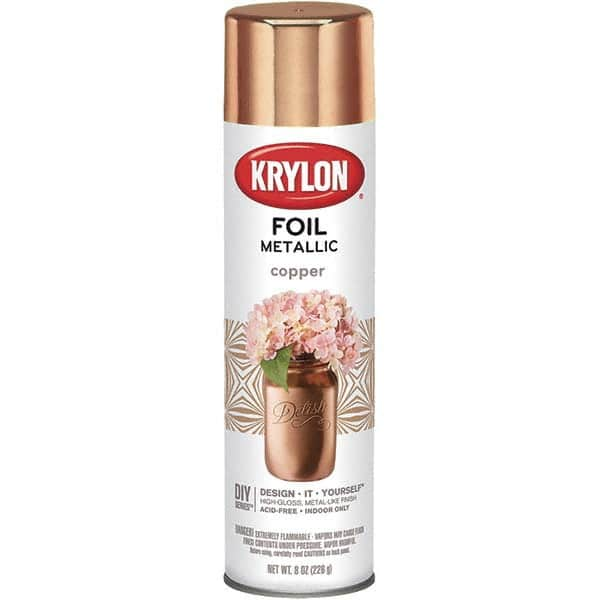 Krylon - Copper Foil (Color), Gloss, Metallic Spray Paint - 8 oz Container - Americas Industrial Supply