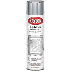 Krylon - Sterling Silver, Gloss, Metallic Spray Paint - 8 oz Container - Americas Industrial Supply