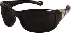 Edge Eyewear - Smoke Lenses, Framed Safety Glasses - Scratch Resistant, Black Polyamide Frame, Size Universal, Wrap Around - Americas Industrial Supply