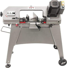 Jet - 5 x 6" Semi-Automatic Combo Horizontal & Vertical Bandsaw - 1 Phase, 90° Vise Angle of Rotation, 1/2 hp, 115 Volts, Geared Head Drive - Americas Industrial Supply