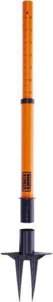 Banner Stakes - 22 to 42" High, 2-3/8" Pole Diam, Stanchion - 9" Base Diam, Removable Spike Nylon Base, Orange Plastic Post, For Outdoor Use - Americas Industrial Supply