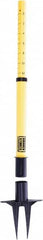 Banner Stakes - 22 to 42" High, 2-3/8" Pole Diam, Stanchion - 9" Base Diam, Removable Spike Nylon Base, Yellow Plastic Post, For Outdoor Use - Americas Industrial Supply