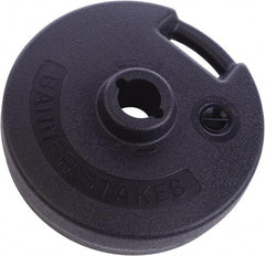 Banner Stakes - 4.92" High x 15" Long x 15" Wide Barrier - Metal, Matte Finish, Black, Use with Banner Stakes Plus Stanchion, Banner Stakes Plus Banner Head - Americas Industrial Supply