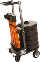 Banner Stakes - 42.32" High x 31" Long x 17" Wide Barrier - Metal, Uncoated, Orange, Use with Banner Stakes Plus Stanchion, Banner Stakes Plus Banner Head, Banner Stakes Plus Base - Americas Industrial Supply