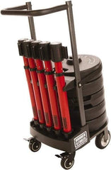 Banner Stakes - 42.32" High x 31" Long x 17" Wide Barrier - Metal, Uncoated, Red/White, Use with Banner Stakes Plus Stanchion, Banner Stakes Plus Banner Head, Banner Stakes Plus Base - Americas Industrial Supply