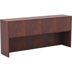 ALERA - 70.63" Long x 35-1/2" High x 15" Deep, Kneespace Credenza - Medium Cherry, Woodgrain Laminate - Americas Industrial Supply