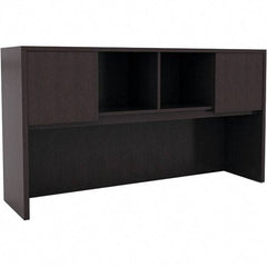 ALERA - 58.88" Long x 35-1/2" High x 15" Deep, Kneespace Credenza - Espresso (Color), Woodgrain Laminate - Americas Industrial Supply