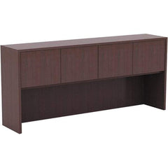 ALERA - 70.63" Long x 35-1/2" High x 15" Deep, Kneespace Credenza - Mahogany (Color), Woodgrain Laminate - Americas Industrial Supply