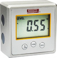 SPI - 0 to 90° Measuring Range, Magnetic Base Digital Protractor - 0.05° Resolution, Accurate to 0.2°, 9V Battery Included - Americas Industrial Supply