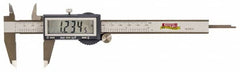 SPI - 0 to 6" Range 0.0005" Resolution, IP54 Electronic Caliper - Stainless Steel with 1.56" Stainless Steel Jaws, 0.0015" Accuracy - Americas Industrial Supply