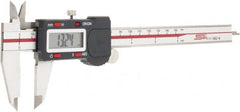 SPI - 0 to 6" Range 0.0005" Resolution, IP54 Electronic Caliper - Stainless Steel with 1.56" Stainless Steel Jaws, 0.001" Accuracy, USB Output - Americas Industrial Supply