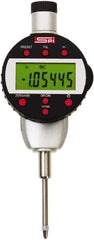 SPI - 0 to 1" Range, 0.00005" Graduation, Electronic Drop Indicator - Flat & Center Lug Back, Accurate to 0.0002", English & Metric System, LCD Display - Americas Industrial Supply