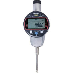 Mitutoyo - 0 to 1" Range, 0.001mm Graduation, Electronic Drop Indicator - Flat Back, Accurate to 0.002mm, Metric System, LCD Display - Americas Industrial Supply