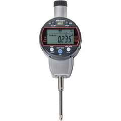 Mitutoyo - 0 to 1" Range, 0.001mm Graduation, Electronic Drop Indicator - Flat Back, Accurate to 0.0001", Metric System, LCD Display - Americas Industrial Supply