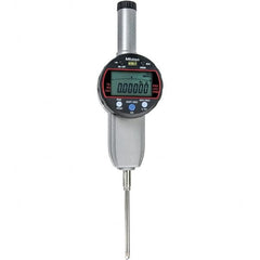 Mitutoyo - 0 to 2" Range, 0.001mm Graduation, Electronic Drop Indicator - Flat Back, Accurate to 0.00025", Inch & Metric System, LCD Display - Americas Industrial Supply